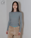 BASERANGE 25 Early Spring Heart Shaped Long Sleeve T-shirt BAS-TOHLS-RB-SP25-BOW BLUE